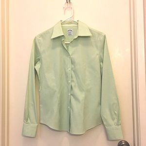 *GREEN* Brooks Brothers Women’s Non-Iron Stretch Fitted Dress Shirt